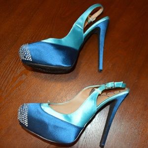 Penny Loves Kenny teal and blue heels